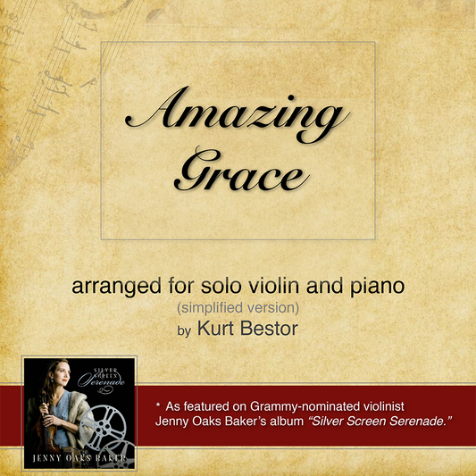 Amazing Grace Violin Sheet Music (Simplified)