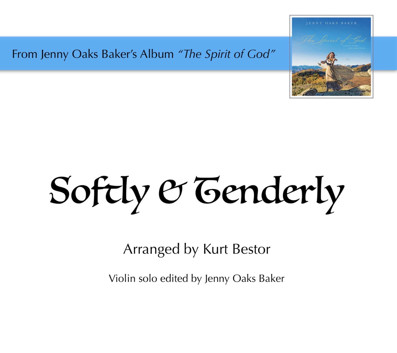 Softly and Tenderly Jesus is Calling Violin Sheet Music