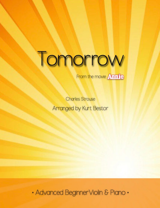 Tomorrow (Annie) Violin Sheet Music (Advanced Beginner)