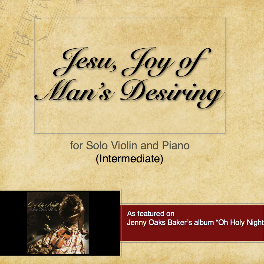 Jesu Joy of Man's Desiring Violin Sheet Music (Simplified)