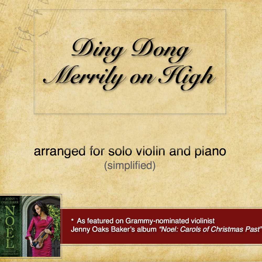 Ding Dong Merrily on High Violin Sheet Music (Intermediate)
