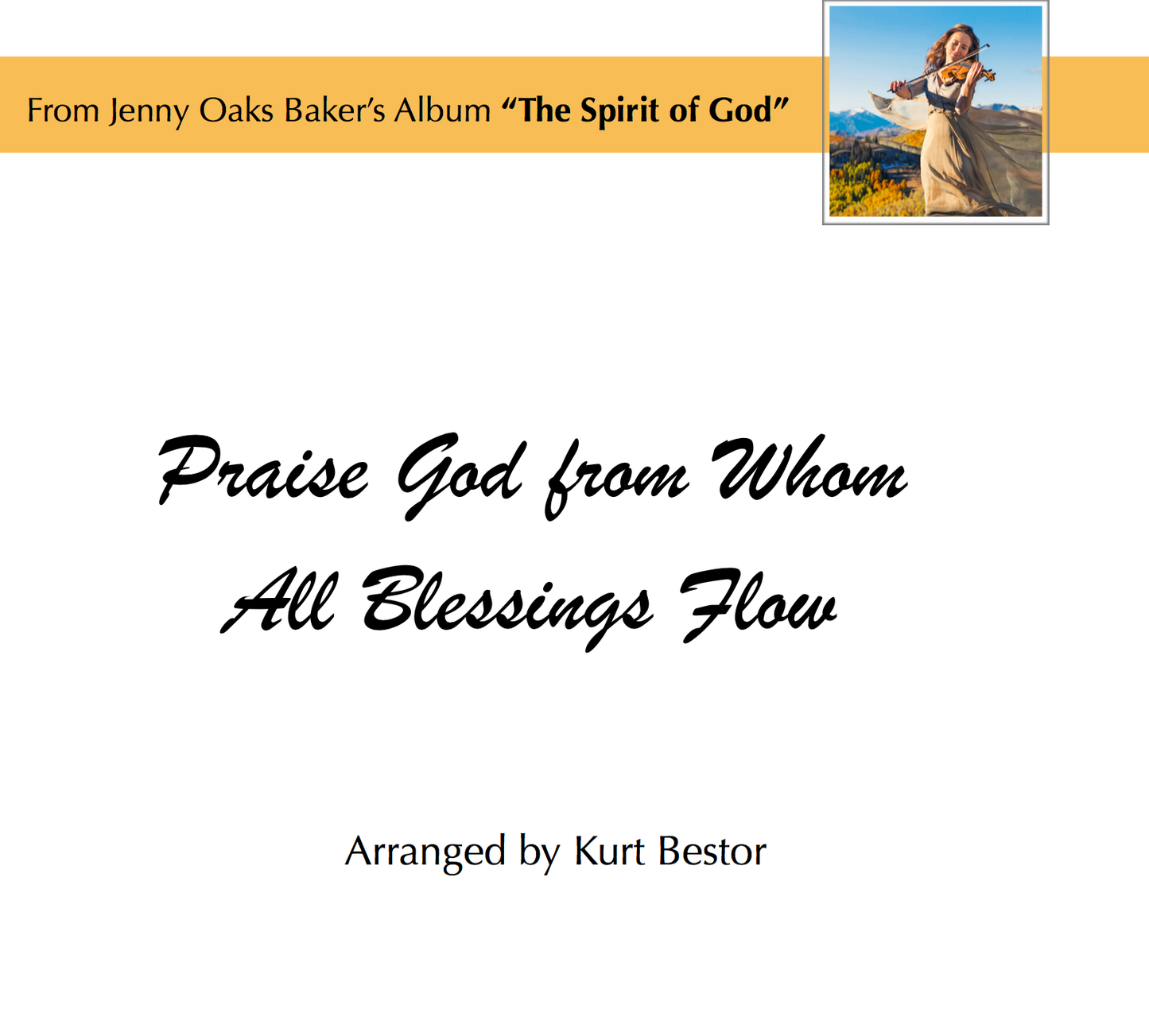 Praise God from Whom All Blessings Flow Violin Sheet Music (Original)