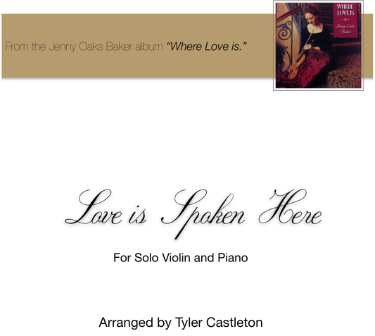 Love is Spoken Here Violin Sheet Music (Beginner)
