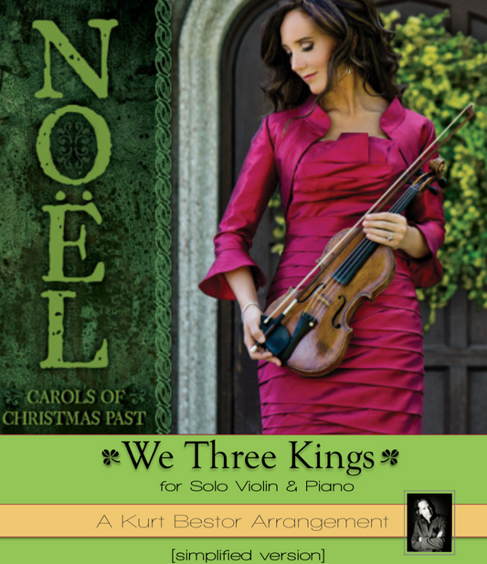 We Three Kings Violin Sheet Music (Simplified)