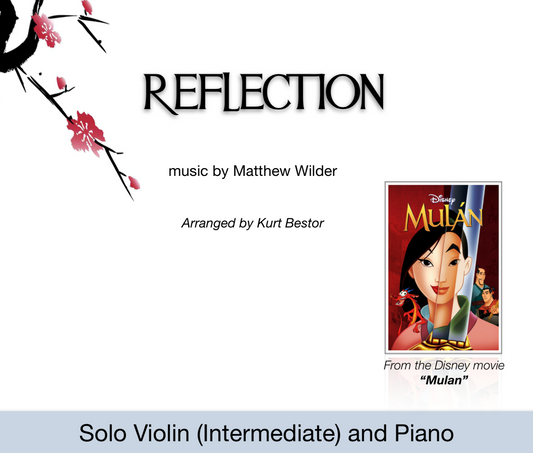 Reflection from "Mulan" Violin Sheet Music (Intermediate)