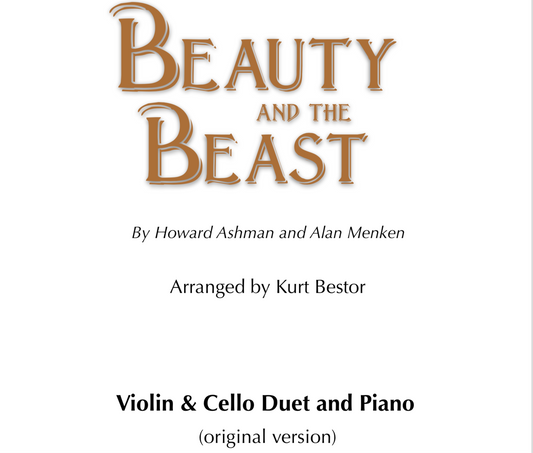 Beauty and the Beast Violin & Cello DUET Sheet Music (Advanced)