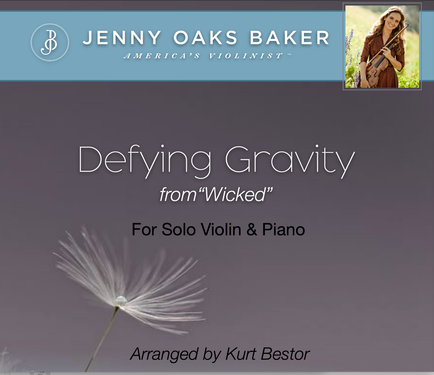 Defying Gravity from "Wicked" Violin Sheet Music (Intermediate)