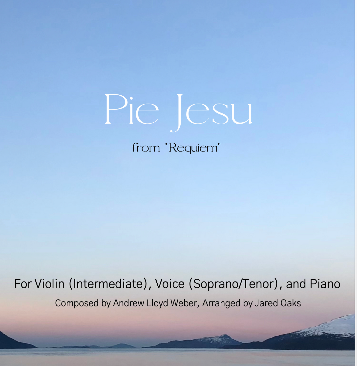 Pie Jesu Violin & Vocal DUET Sheet Music (Intermediate)