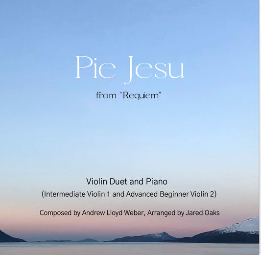 Pie Jesu Violin DUET Sheet Music (Intermediate & Advanced Beginner)