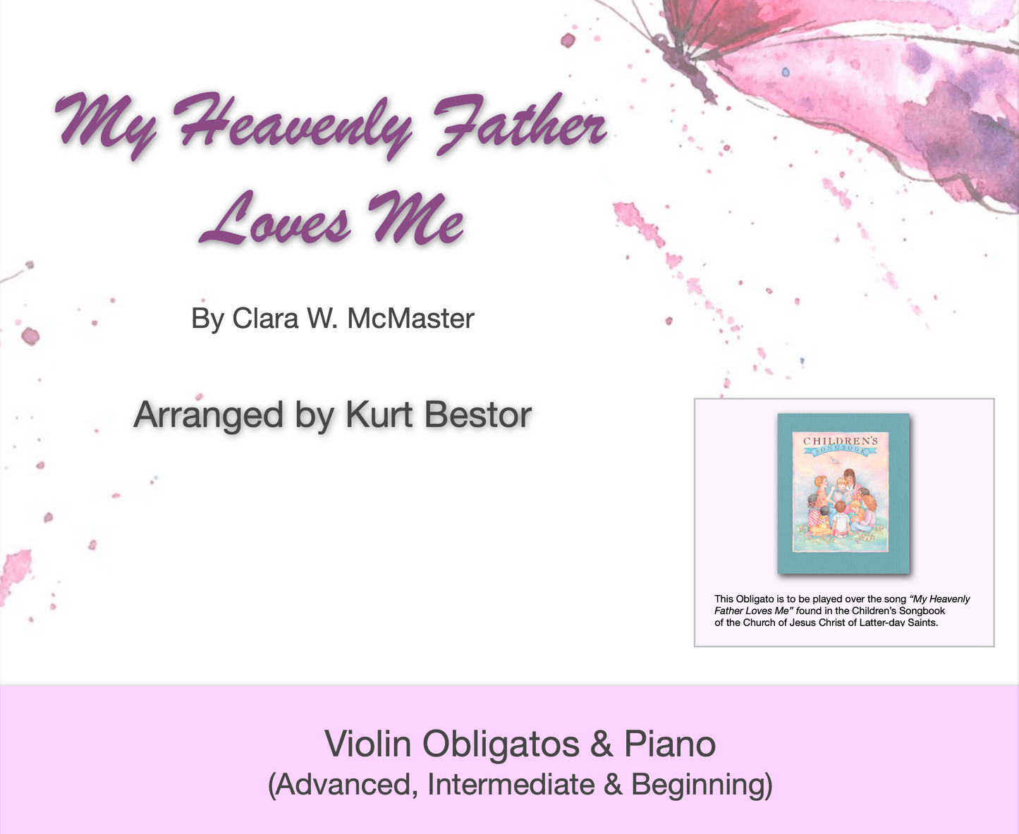 My Heavenly Father Loves Me Obligatos Violin Sheet Music
