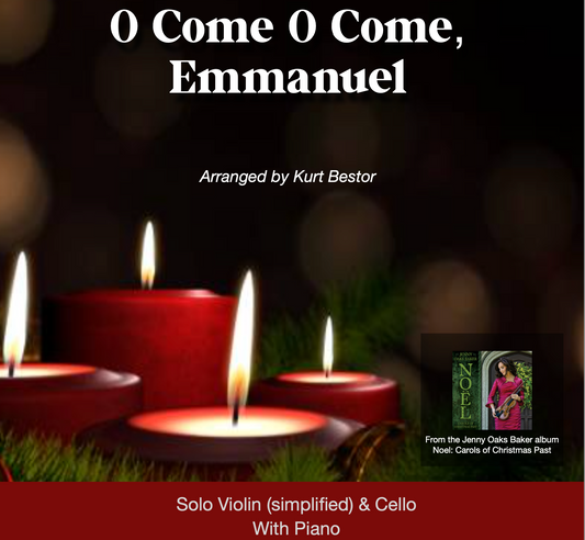 O Come O Come Emmanuel Violin & Cello DUET Sheet Music (Intermediate)
