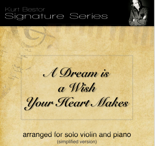 A Dream is a Wish Your Heart Makes Violin Sheet Music (Simplified)